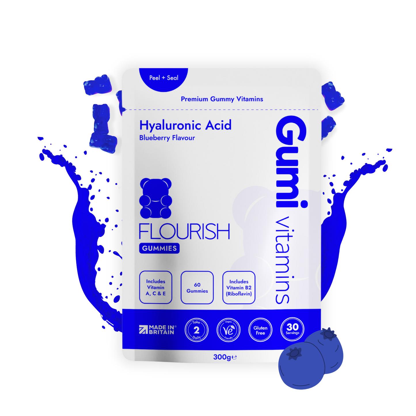 Gumi Vitamins FLOURISH Hyaluronic Acid Gummies