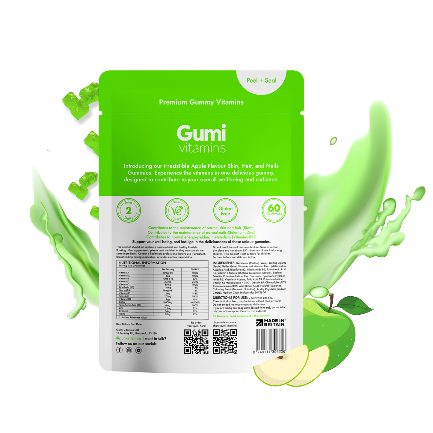 Gumi Vitamins REVIVE Skin, Hair & Nails Gummies