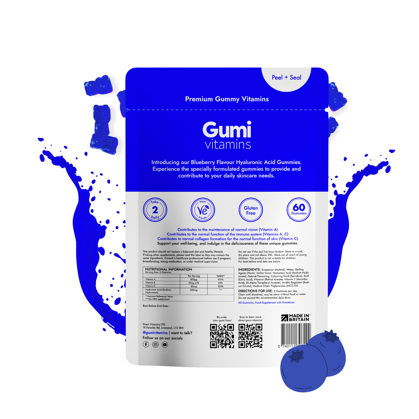 Gumi Vitamins FLOURISH Hyaluronic Acid Gummies