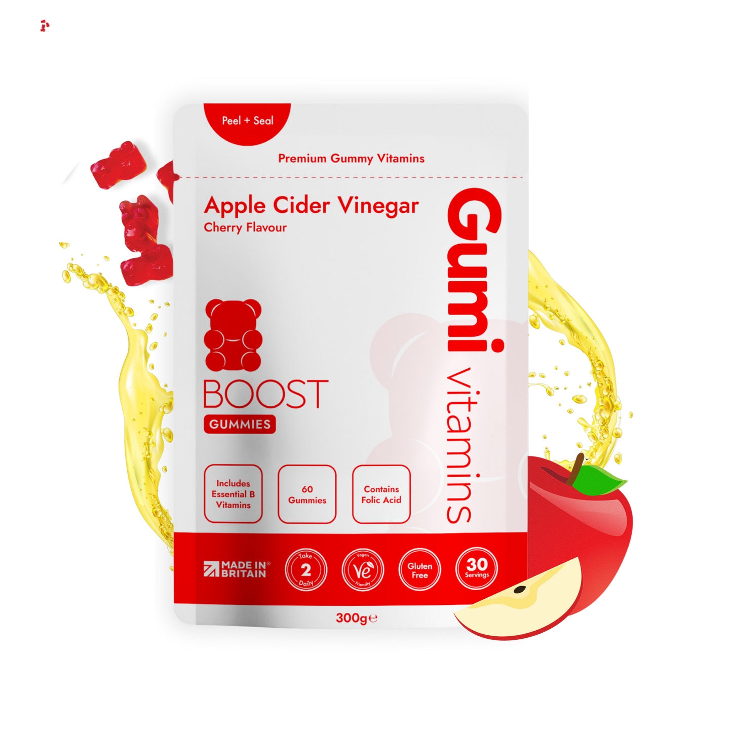 Gumi Vitamins BOOST Apple Cider Vinegar Gummies