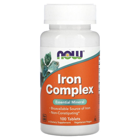 NOW Foods Iron Complex 100 Tablets