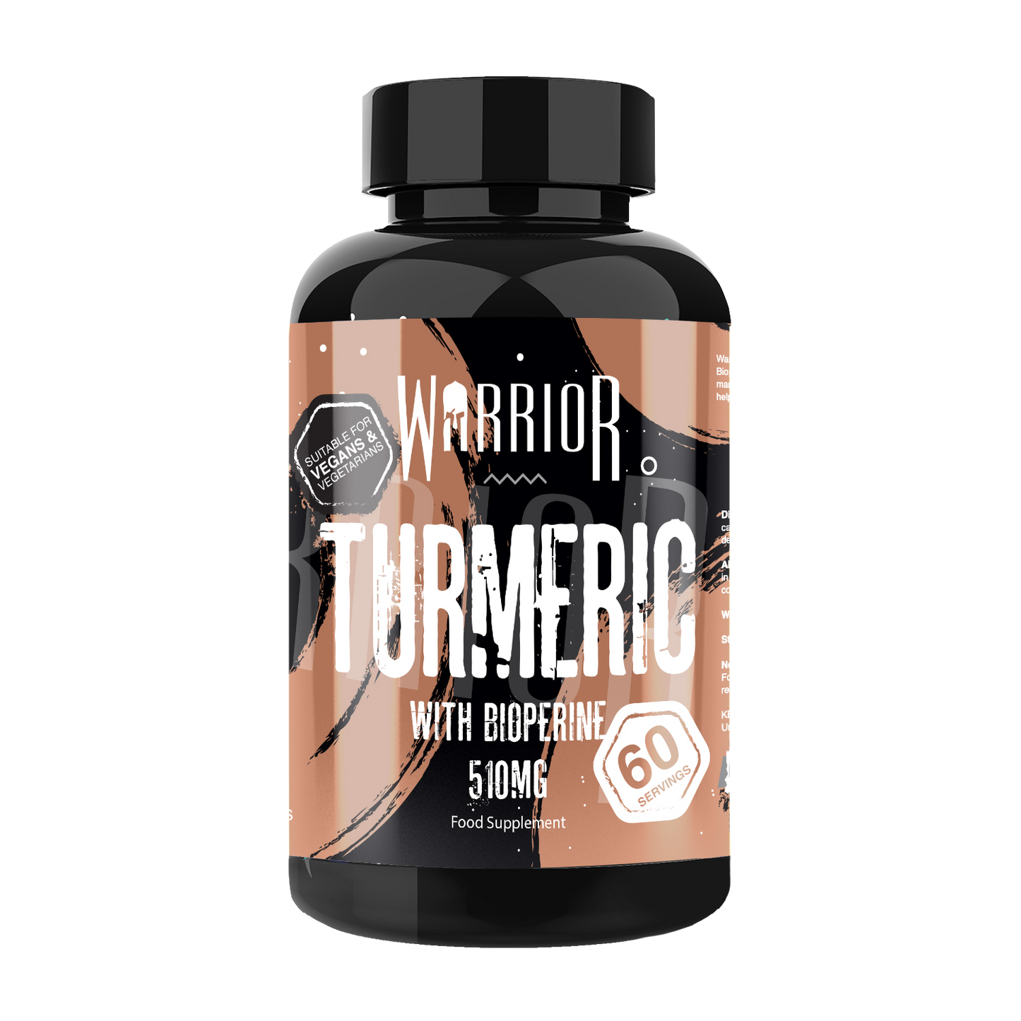 Warrior Core Turmeric & Bioperine 60 Vegan Capsules