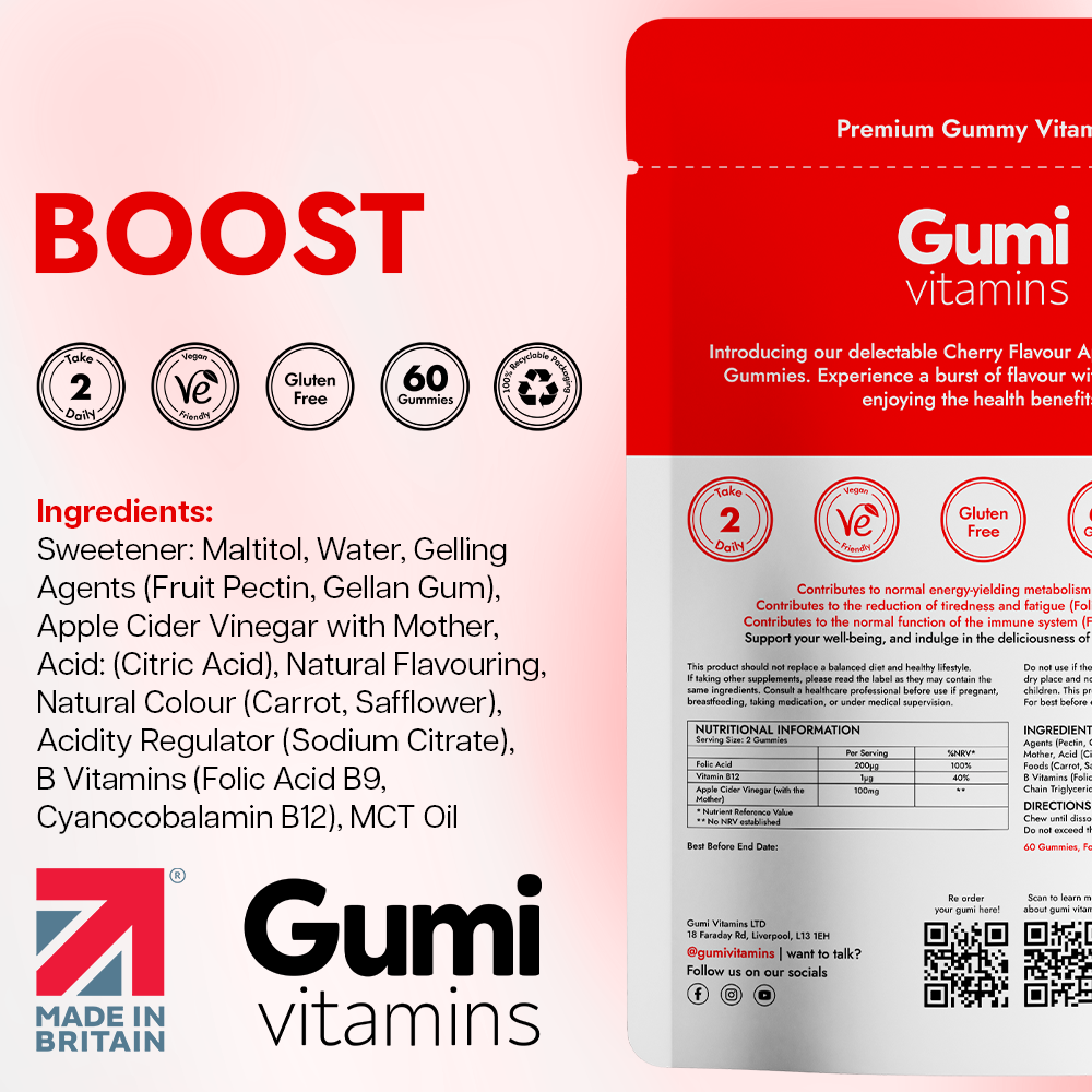 Gumi Vitamins BOOST Apple Cider Vinegar Gummies