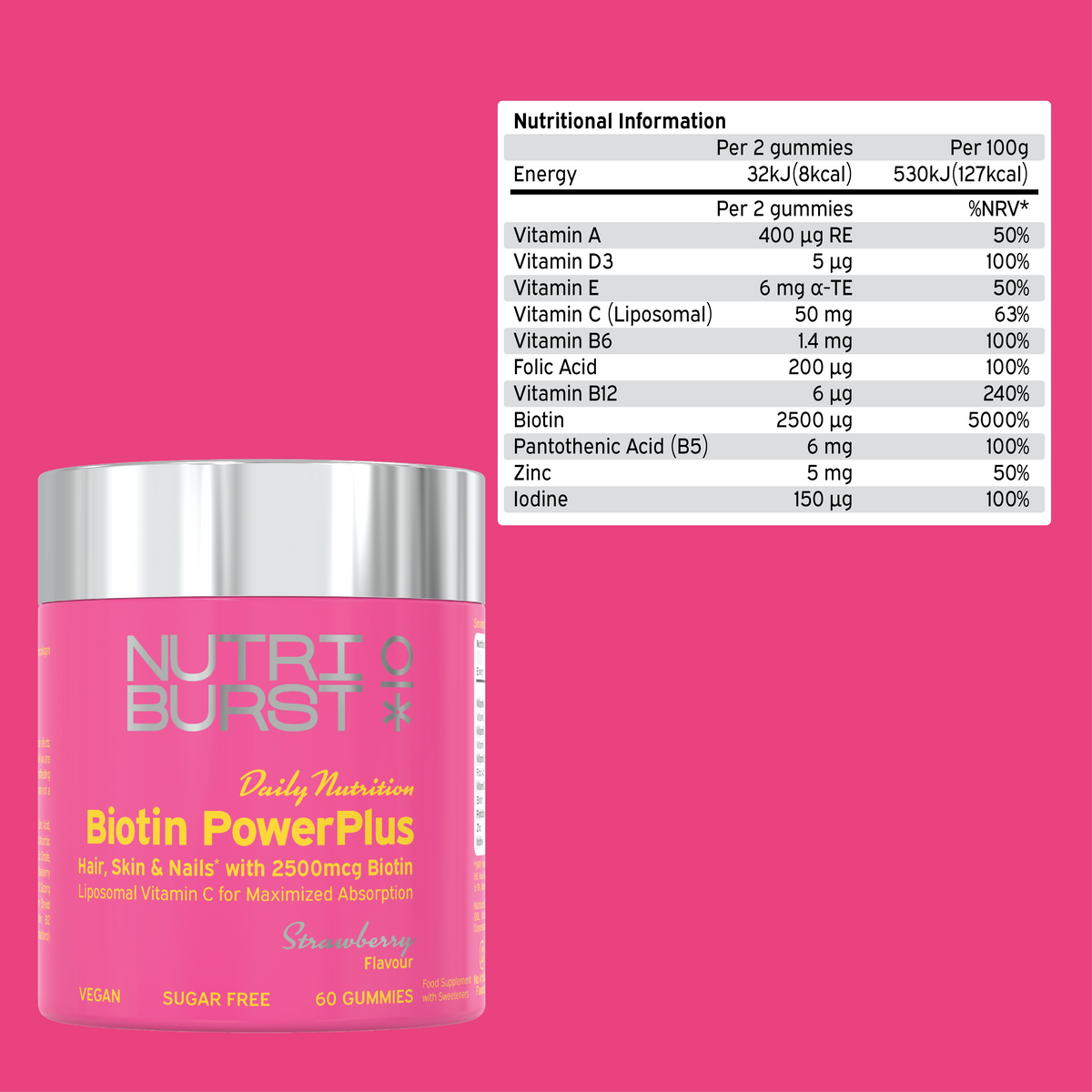 Nutriburst Biotin Powerplus 60 Gummies