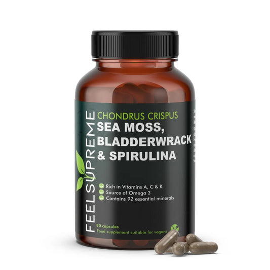 Feel Supreme Sea Moss with Bladderwrack and Spirulina 90 Capsules - Capsules - Faithful Nutrition