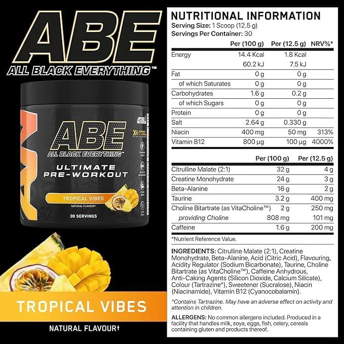 Applied Nutrition ABE Pre Workout 375g - Pre - Workout Powder - Faithful Nutrition